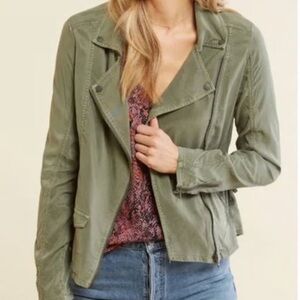 MARRAKECH Olive Green Moto style Women's Jacket M